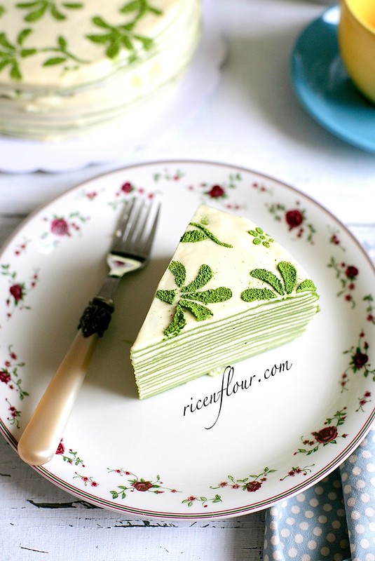 Matcha Mille Crepe Cake Recipe by Rice & Flour