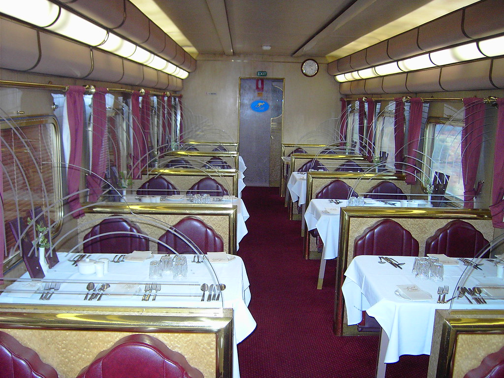 Image result for train dining car