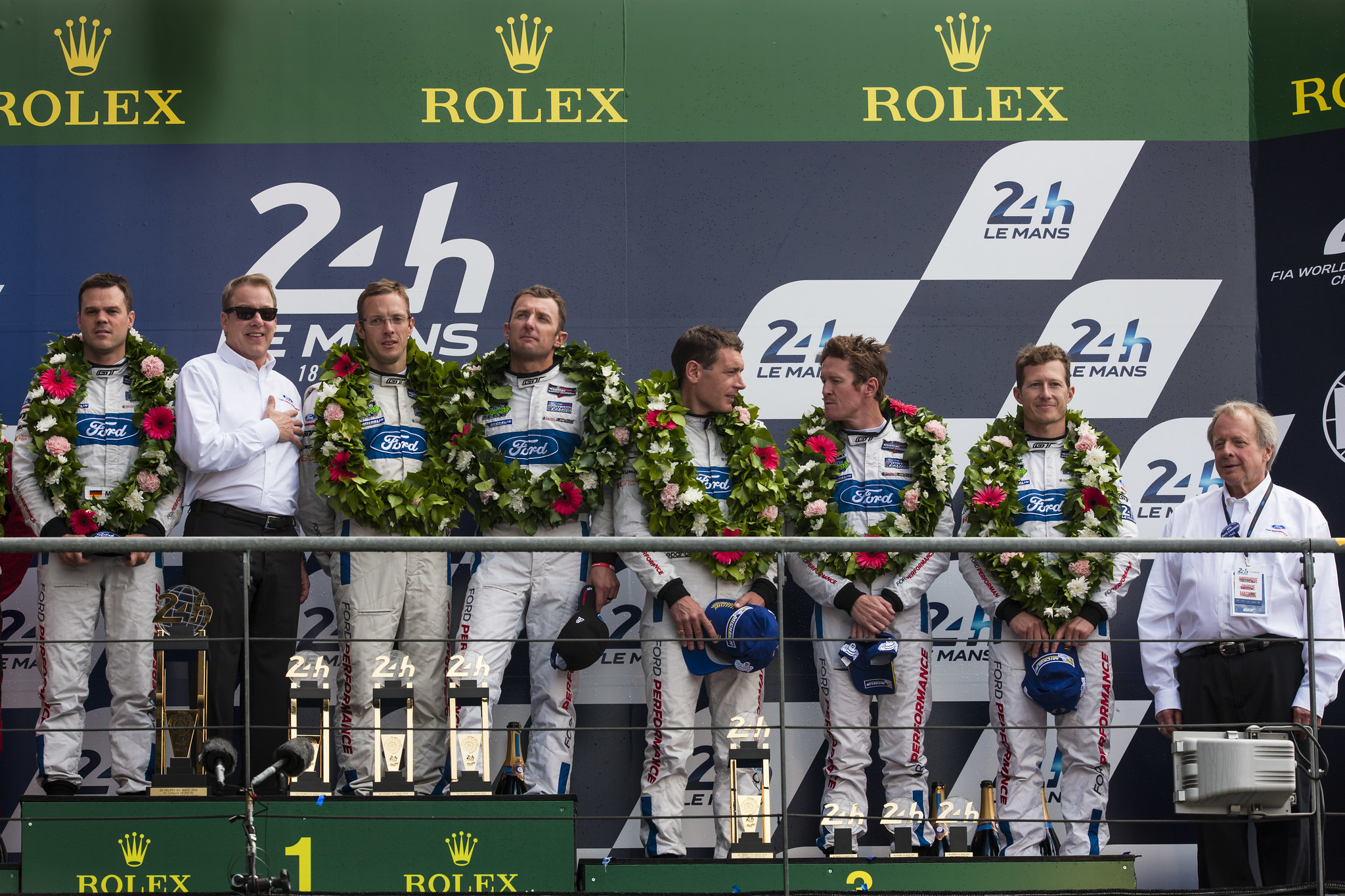 Bourdais, Dixon y Briscoe subieron al podium en Le Mans en 2016 (FOTO: Drew Gibson/Ford Chip Ganassi Racing)