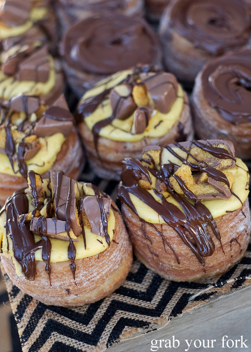 Honeycomb cronuts from Queens Pastri House at the Canterbury Foodies and Farmers Market, Sydney