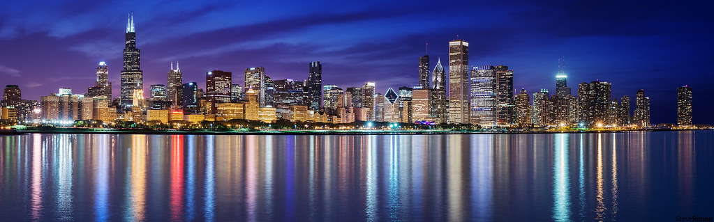 image: Flicker by ph4nn1 Chicago Skyline Panorama