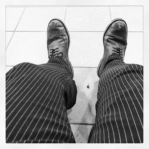 Vertical stripes make my legs look like Shawn Bradley's. #… | Flickr