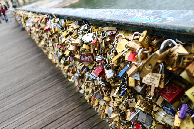 Pont des Arts Bridge love locks - Paris
