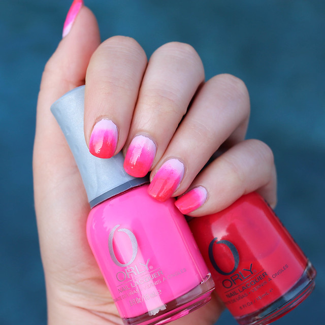 Neon Pink Ombré Manicure | National Pink Day June 23 | Ombré Nail Art Tutorial on Living After Midnite by Beauty Blogger Jackie Giardina