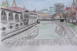 Urban Sketching: View from the Dragon Bridge