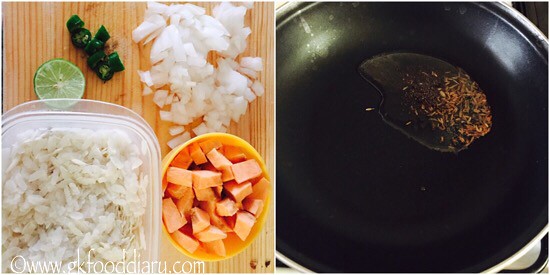 Sweet Potato Poha Recipe for Babies, Toddlers and Kids - step 1