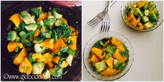Avocado Mango Salad Recipe for Babies, Toddlers and Kids