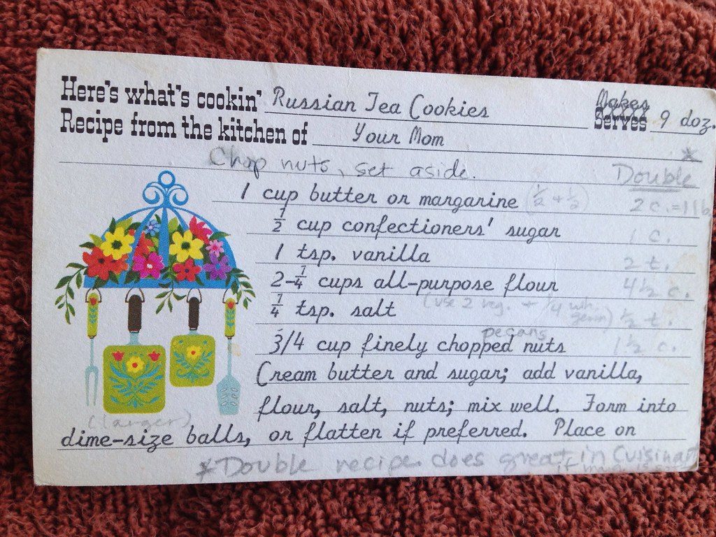 Russian Tea Cookie Recipe Card Front Bethany Denton Flickr
