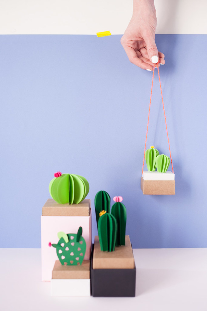 DIY Cactus de papel · DIY Paper cactus · Fábrica de Imaginación · Tutorial in Spanish