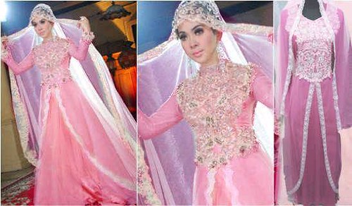  Gaun  pengantin  muslimah modern model syahrini Pemesanan 