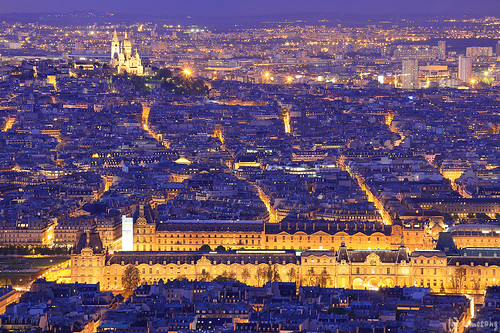 Paris at Night from Montparnasse Tower