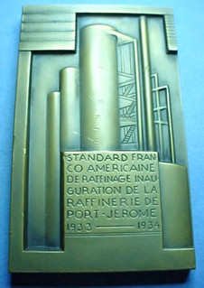 Port-Jérôme Refinery medal by Gustave Miklos reverse