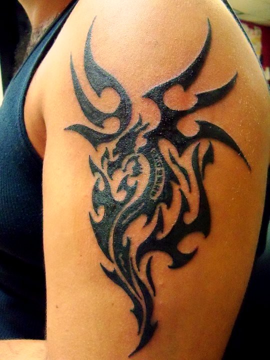 Tribal Dragon Tatoo | Flower tattoos, Tattoo Girlie ...