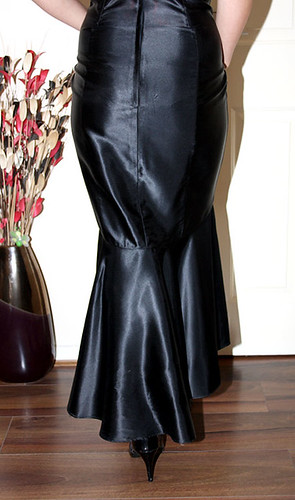 Black Liquid Satin Mermaid Hobble Dress | very rare top qual… | Flickr