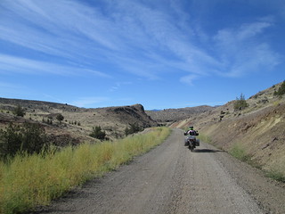 Leaving our camp site in the Painted Hills, Oregon