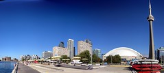 Waterfront - HTO Park in front of CN Tower and Rogers Centre