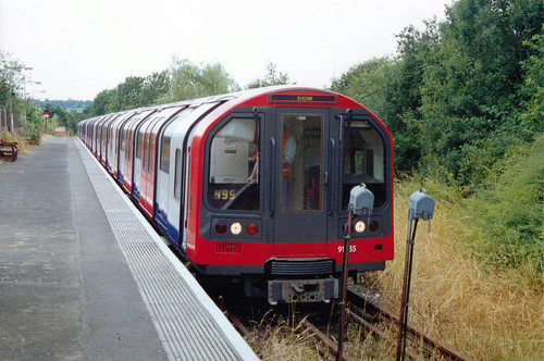 London Underground 92 Stock on test at Ongar 91035 leading