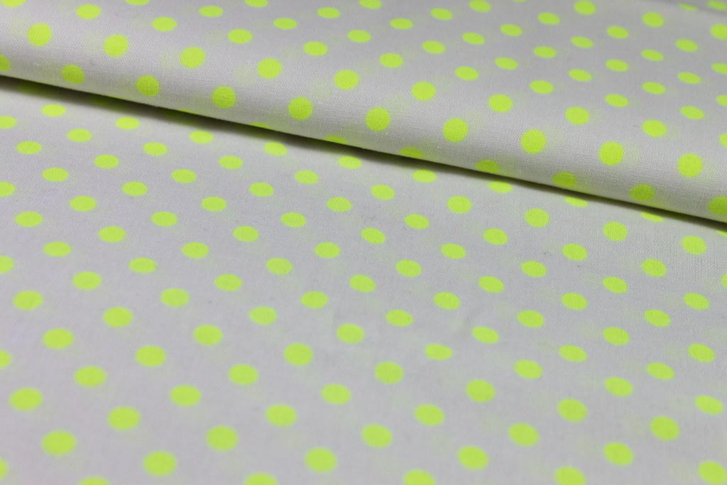 Baumwollstoff „Neo Dot“ gelb-weiß