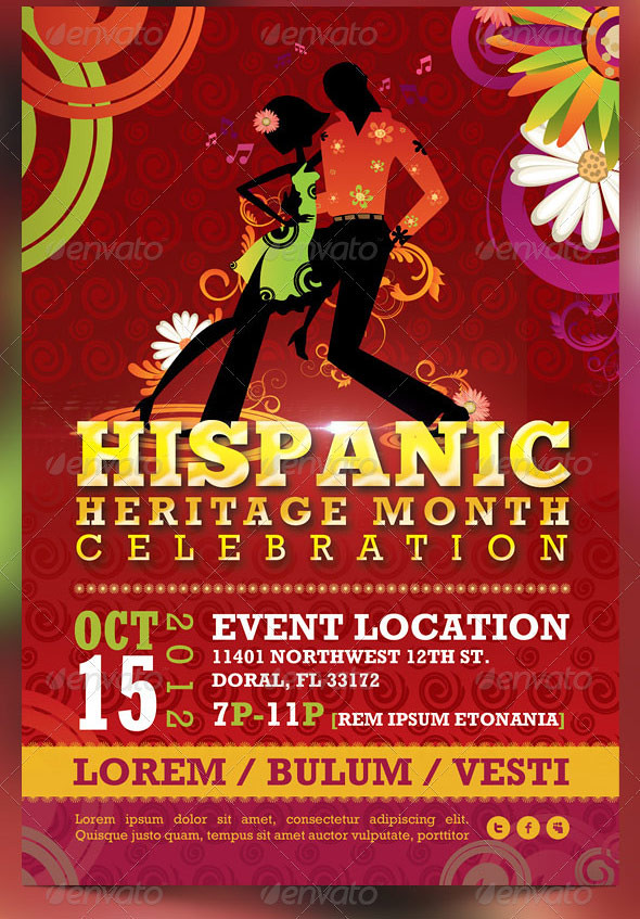 Hispanic Heritage Month Event Flyer Template The Hispanic … Flickr