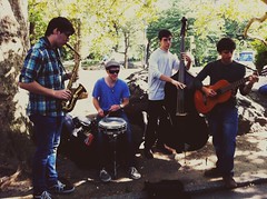 Teenage jazz band in Central Park (they were excellent)