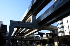 Pedestrian Deck under Ramps of Nishi-shinjuku Junction