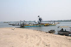 Ferry boat at Kazungula boder crossing between Zambia & Botswana-02 9-18-10