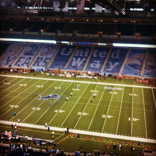 Happy Thanksgiving from Ford Field! Thanks for being a big enough part of my life to see this!