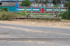 railway crossing, konkaen, thailand