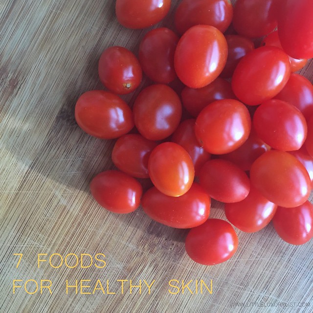 7 foods for healthy skin tomatoes by little luxury list