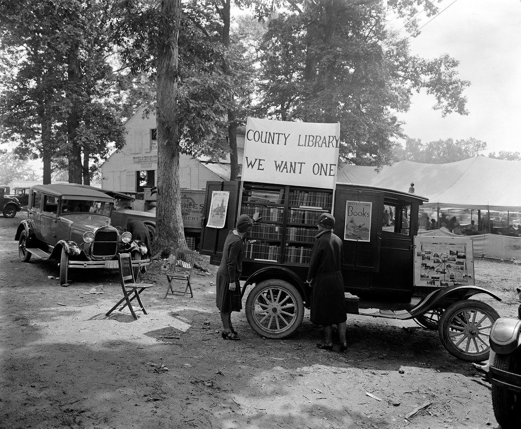 County Library, We want One -- Rockville Fair, Maryland, 1928.