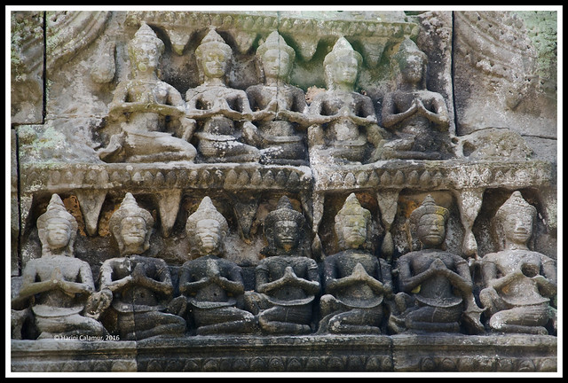 Ta Prohm Temple - monk relief