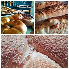 Estamos abiertos en @bistrobakery tenemos cachitos,  pan de queso,  trenzas azucaradas, café y merengadas