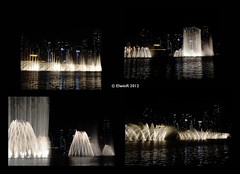 Dubai 2012-01 Burj Khalifa park, fountains at night