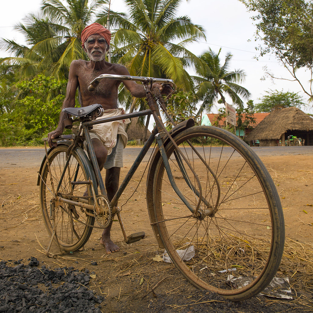 Download Old Man Wearing Turban Posing With His Rusty Bike By The W… | Flickr