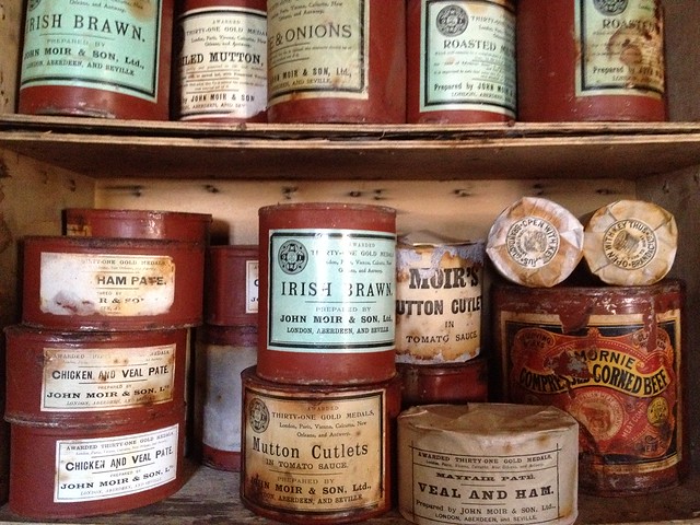 Various canned meats