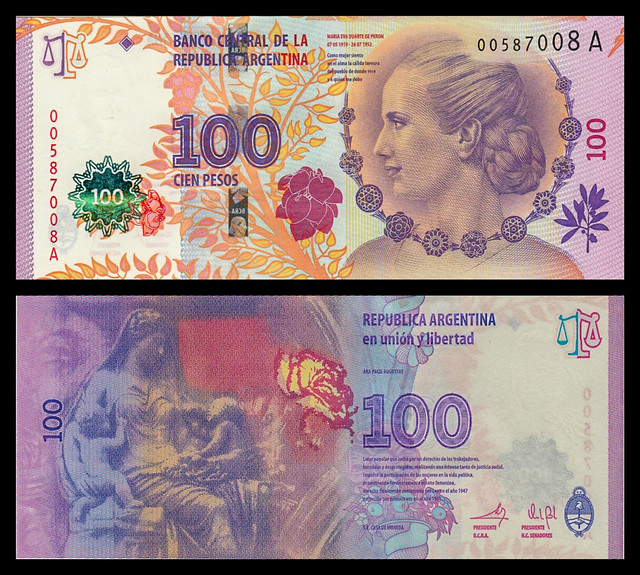 (ARS7a) 2012 Argentina: Banco Central de la República Argentina, Cien Pesos (A/R)...
