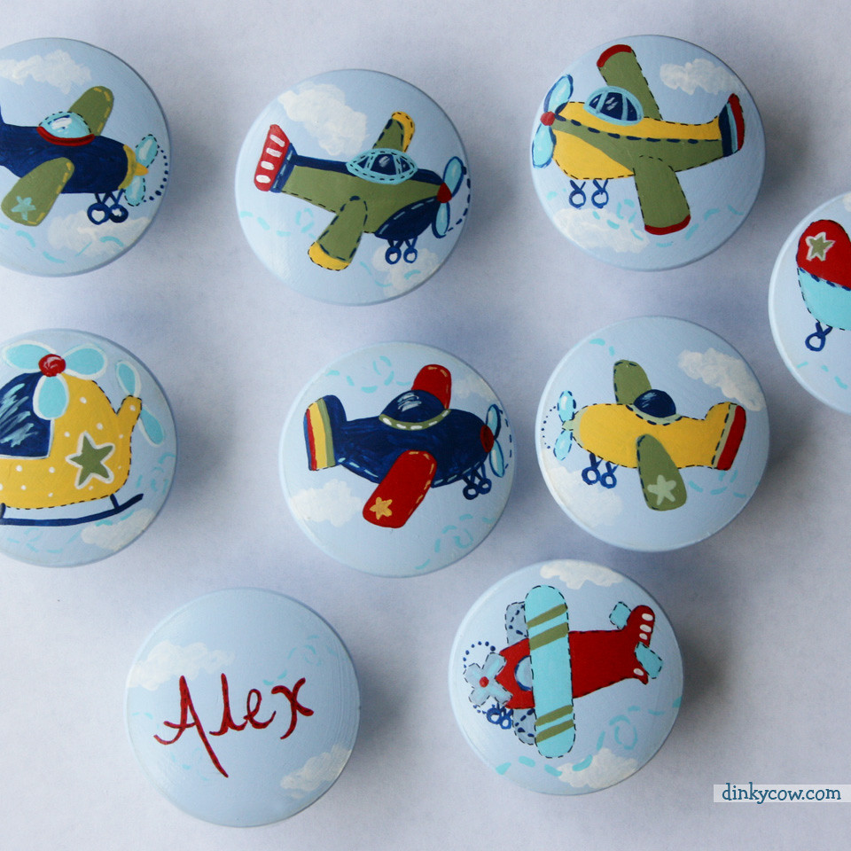 Flying Plane Kids Drawer Pulls Fun Whimsical Artist Crea Flickr