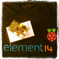 The first #RaspberryPi just arrived #element14 #farnell