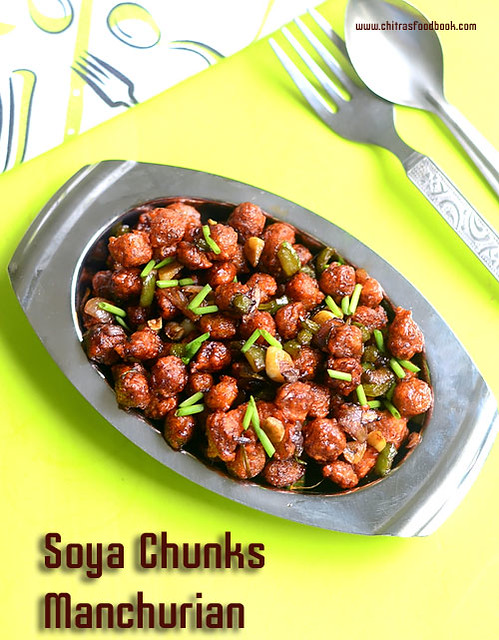 Soya Chunks Manchurian Soya Chunks Recipes Chitra S Food Book