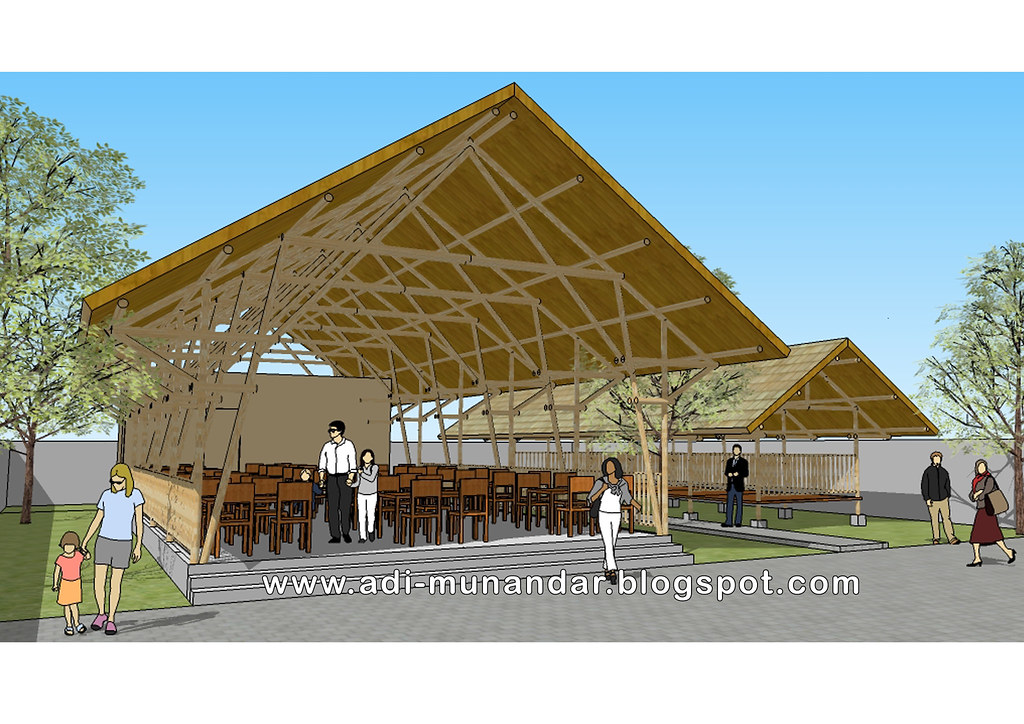 Karya adi arsitek surabaya eco house rumah makan Bambu a 