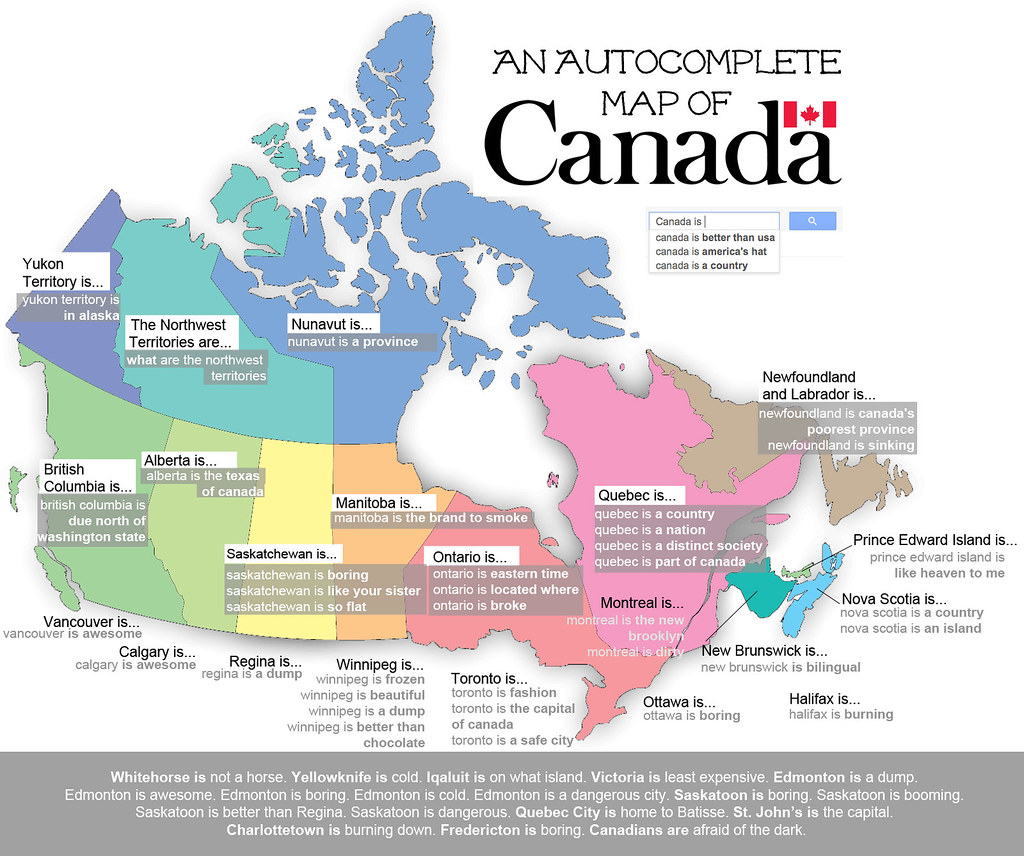 An Autocomplete Map of Canada | IMAGE DESCRIPTION A map of ...