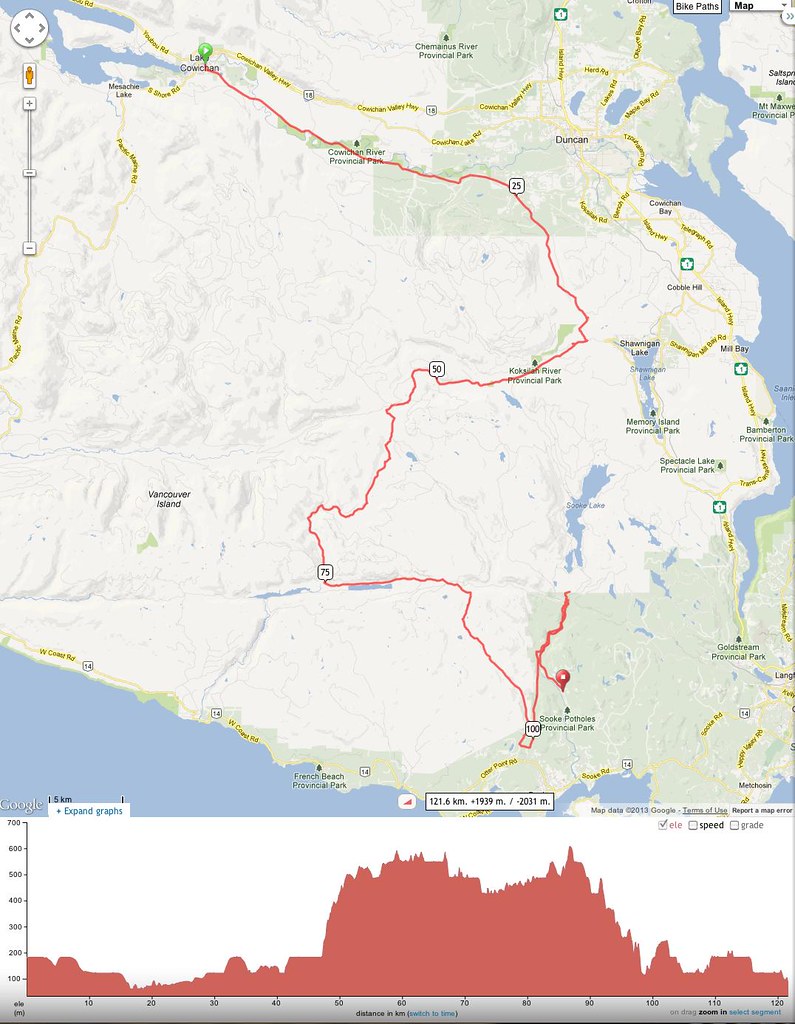 vancouver island bike tour routes