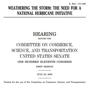 Weathering the Storm - The Need for a National Hurricane Initiative