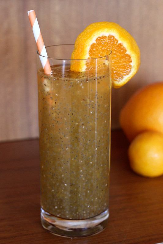 Orange Chia Refresher - Gluten-free, Vegan + Sugar-free