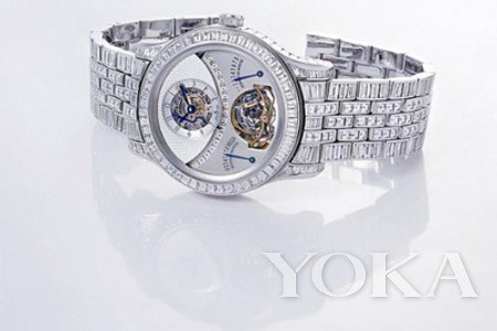 LeCoultre Platinum high spherical Tourbillon jewellery watch