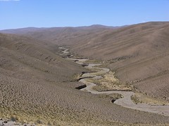 Riverbed; entre San Antonio de Lípez y Cabreria en el camino hacia Tupiza, Departamento de Potosí, Bolivia