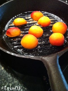 Grilling apricots