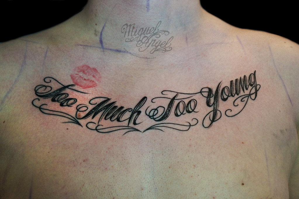 Lettering tattoo Miguel Angel Custom Tattoo Artist www