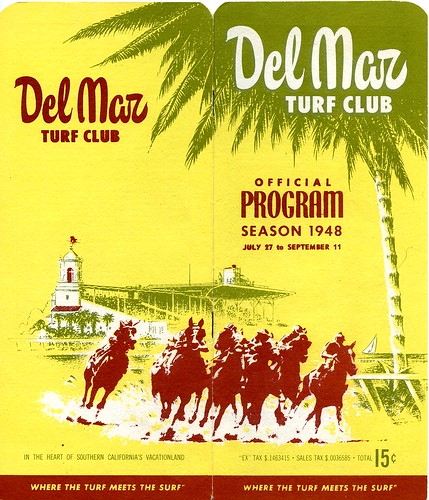 Del Mar Horse Race Program
