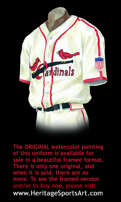 St. Louis Cardinals 1944 uniform artwork | This is a highly … | Flickr